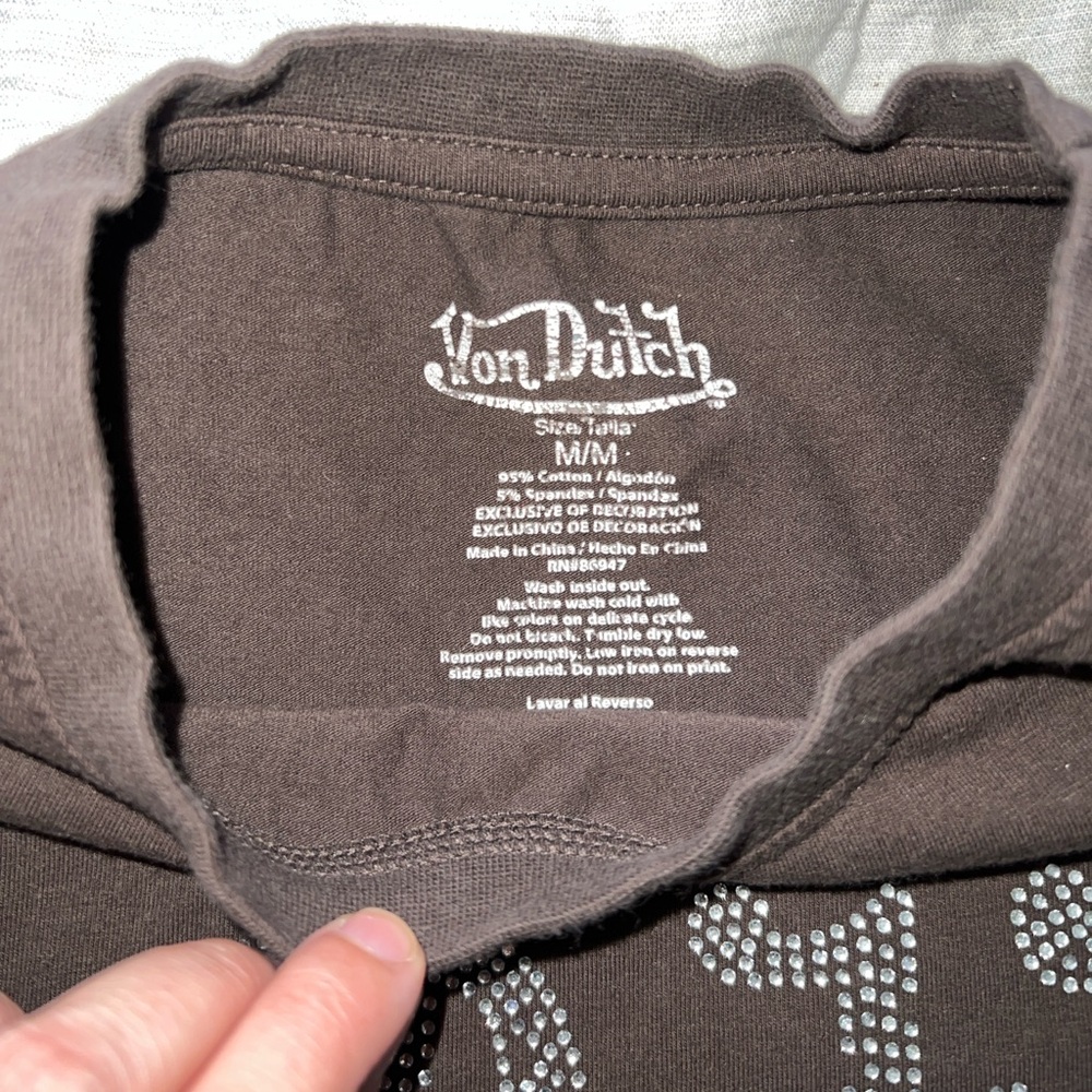 Brown Von Dutch brown tee - Picture 2 of 3